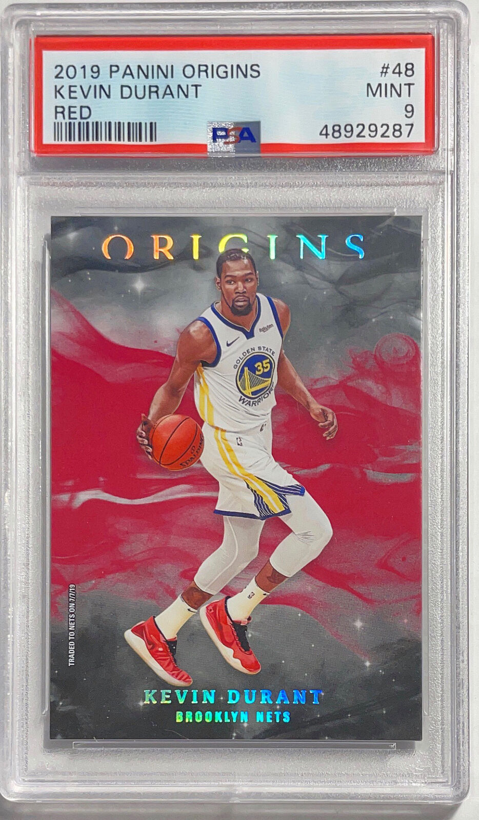 KEVIN DURANT 2019 PANINI ORIGINS RED #48 PSA 9 MINT POP 2