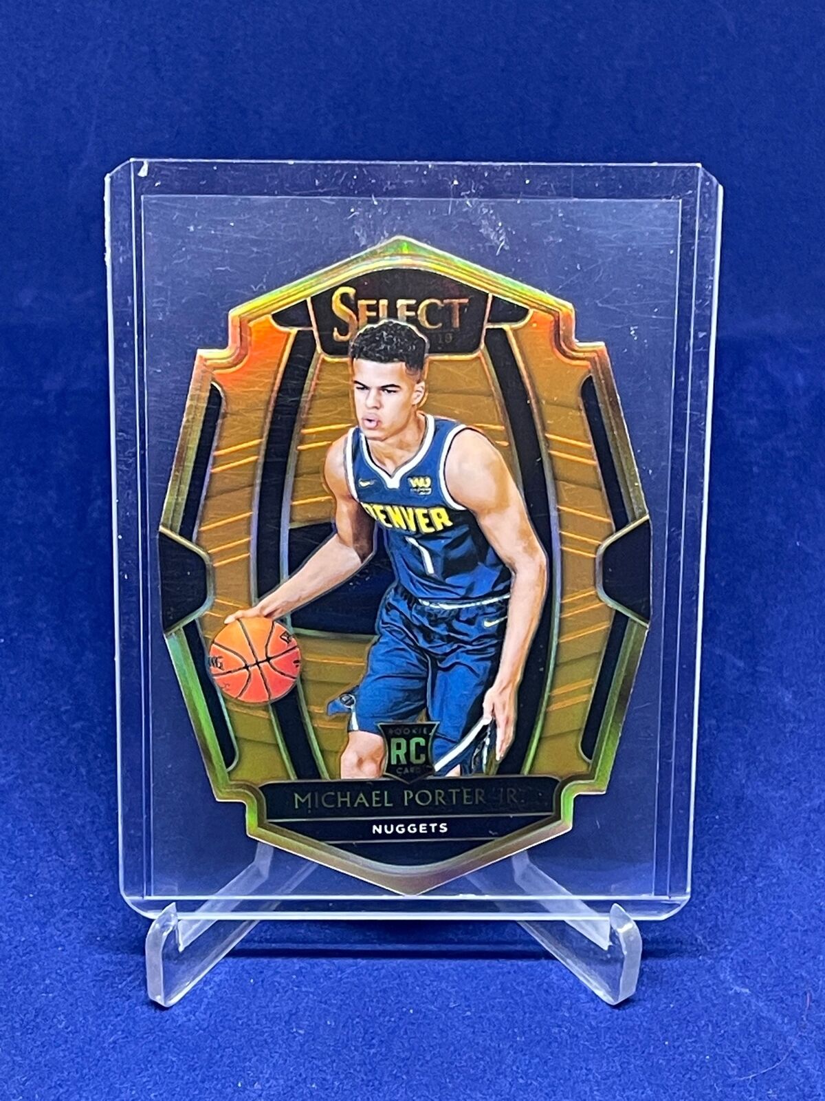 MICHAEL PORTER JR 2018-19 PANINI SELECT PREMIER DIE CUT ORANGE PRIZM RC #D 28/65