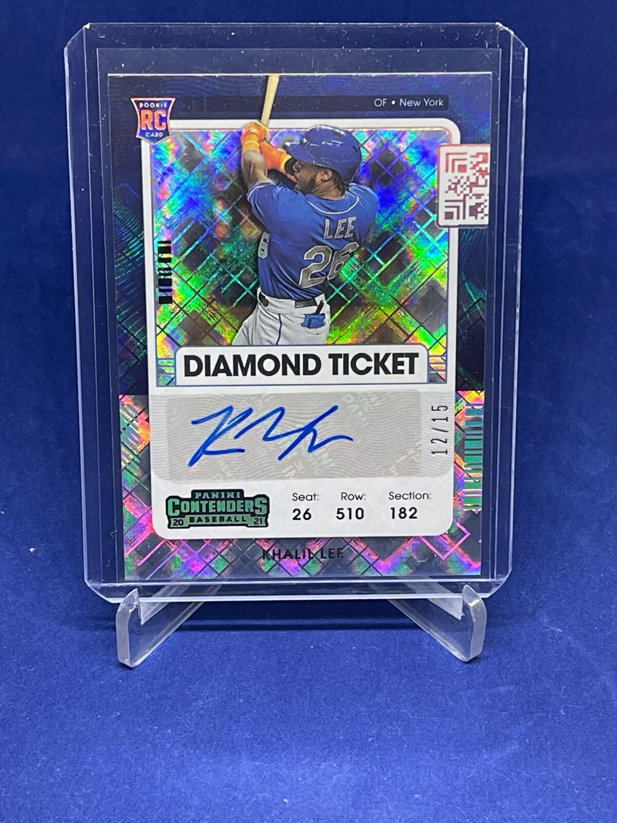 KHALIL LEE 2021 PANINI CONTENDERS DIAMOND TICKET ROOKIE AUTO RC #D 12/15