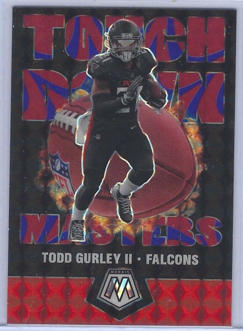 TODD GURLEY II 2020 PANINI MOSAIC BLUE REACTIVE TOUCHDOWN MASTERS #D 80/99