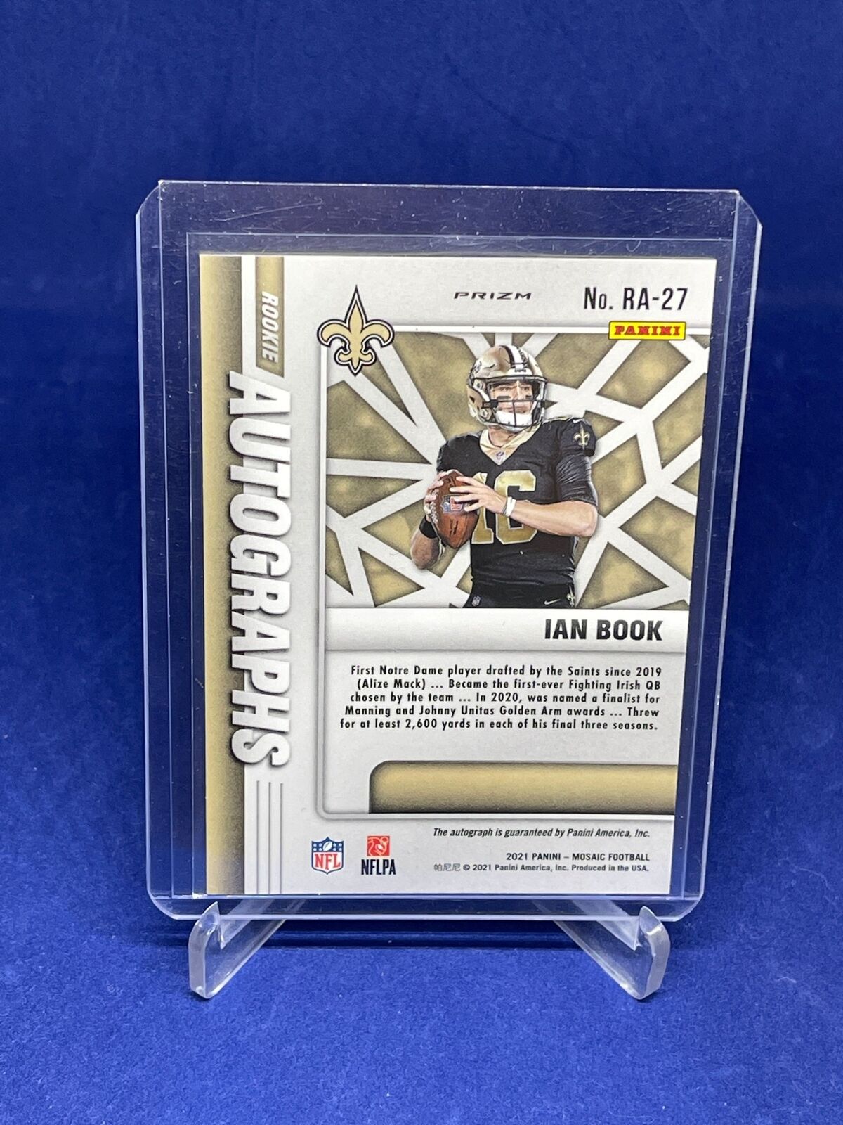 IAN BOOK 2021 PANINI MOSAIC CHOICE AUTOGRAPHS PRIZM AUTO ROOKIE RC