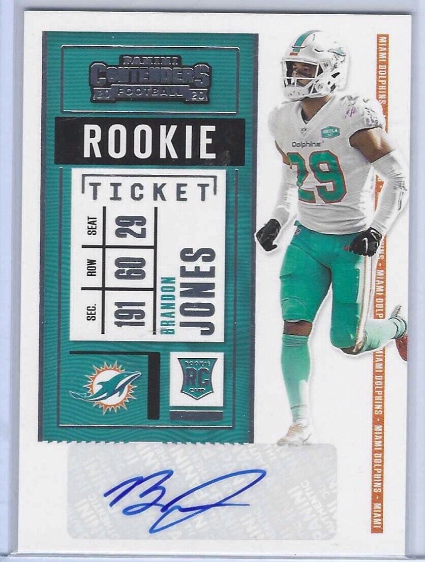 BRANDON JONES 2020 PANINI CONTENDERS ROOKIE TICKET AUTO RC #249