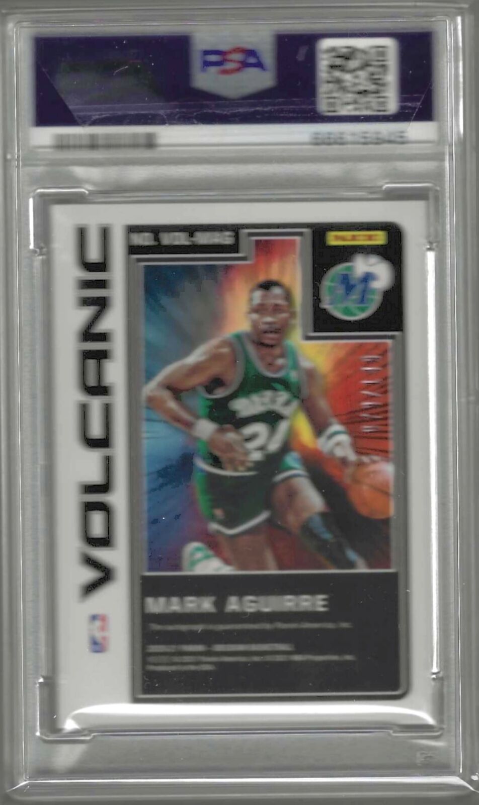 MARK AGUIRRE 2020-21 PANINI OBSIDIAN VOLCANIC AUTO #D 79/149 PSA 10 GEM POP 1/1