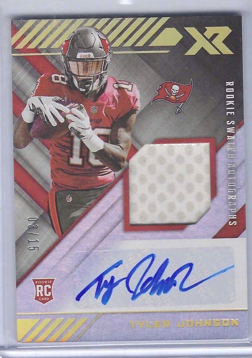 TYLER JOHNSON 2020 PANINI XR ROOKIE PATCH AUTO RC #D 03/15