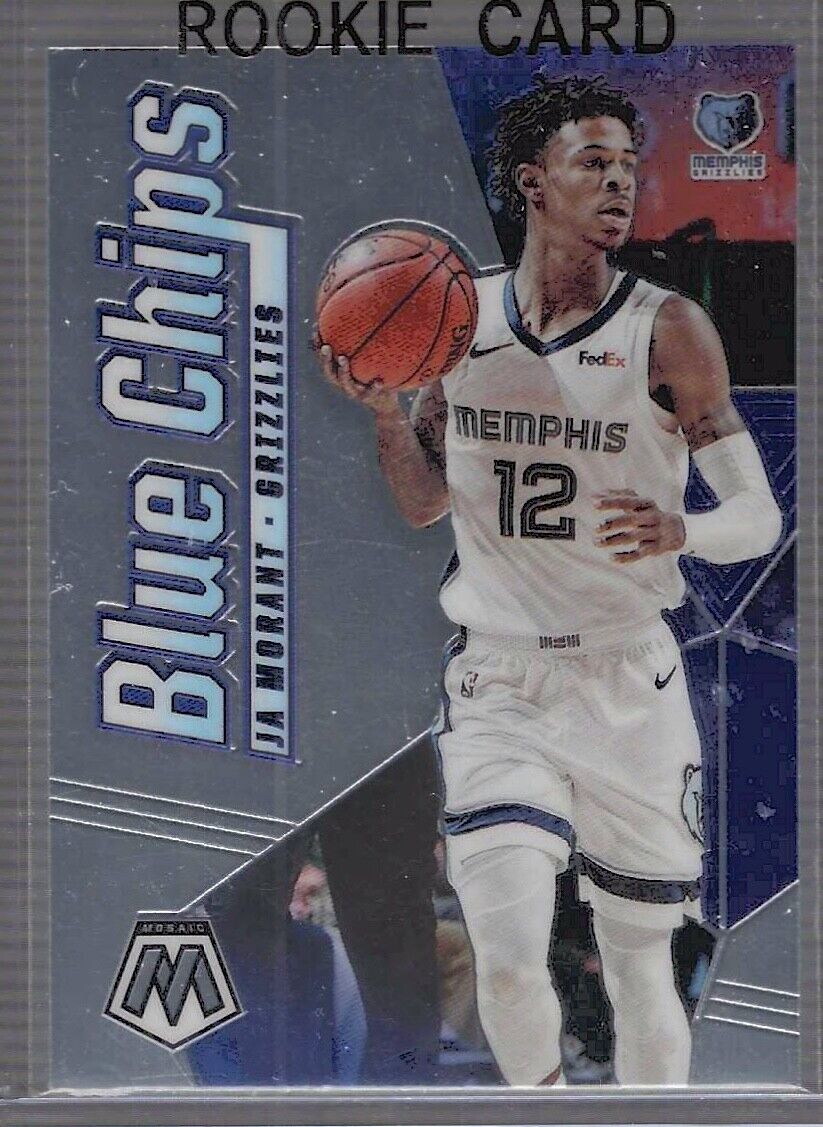 JA MORANT 2019-20 PANINI MOSAIC BLUE CHIPS ROOKIE RC #10