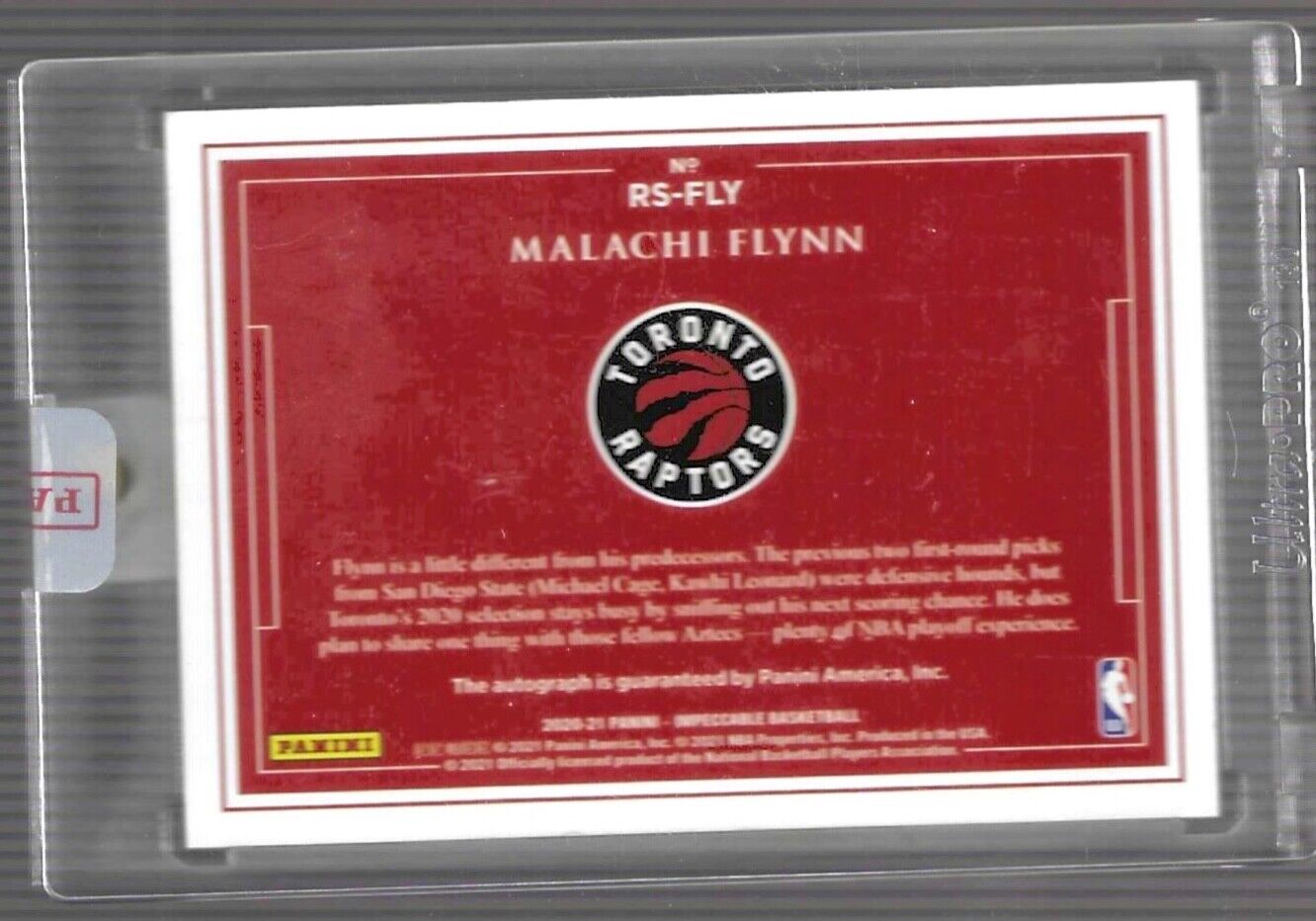 MALACHI FLYNN 2020-21 PANINI IMPECCABLE ROOKIE SIGNATURES SEALD AUTO RC #D 43/99