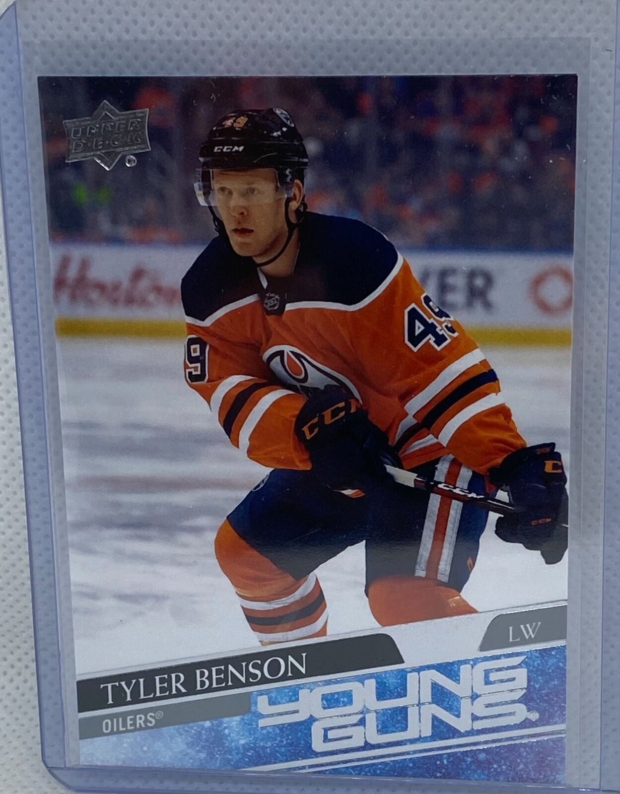 TYLER BENSON 2020-21 UPPER DECK SERIES 1 YOUNG GUNS ROOKIE RC #218