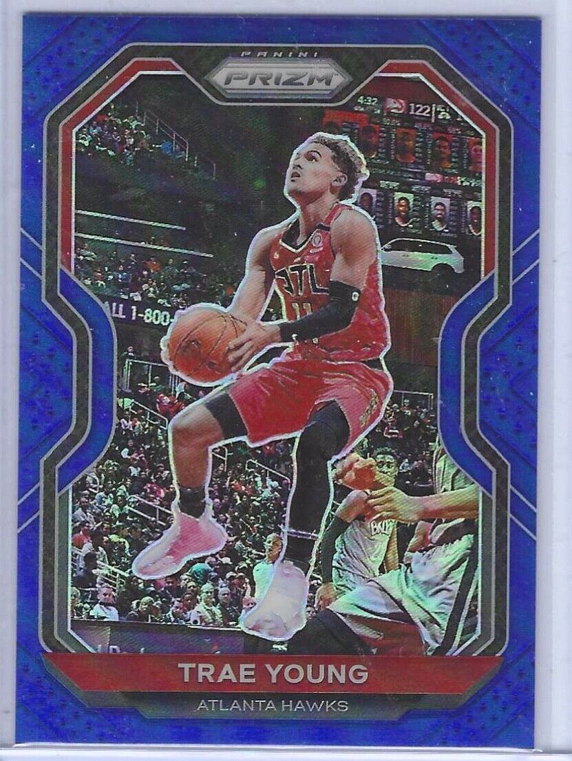 TRAE YOUNG 2020-21 PANINI PRIZM BLUE PRIZM #D 105/199