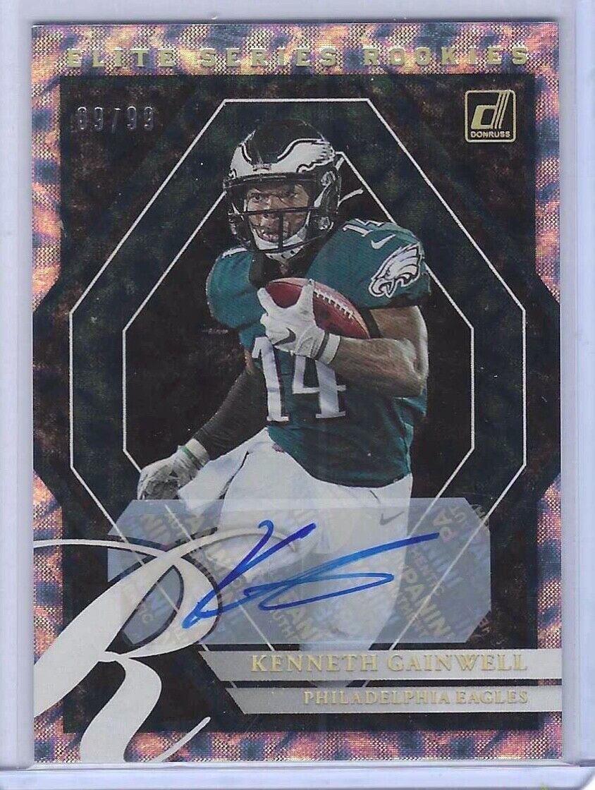 KENNETH GAINWELL 2021 PANINI DONRUSS ELITE SERIES ROOKIES AUTO RC #D 09/99