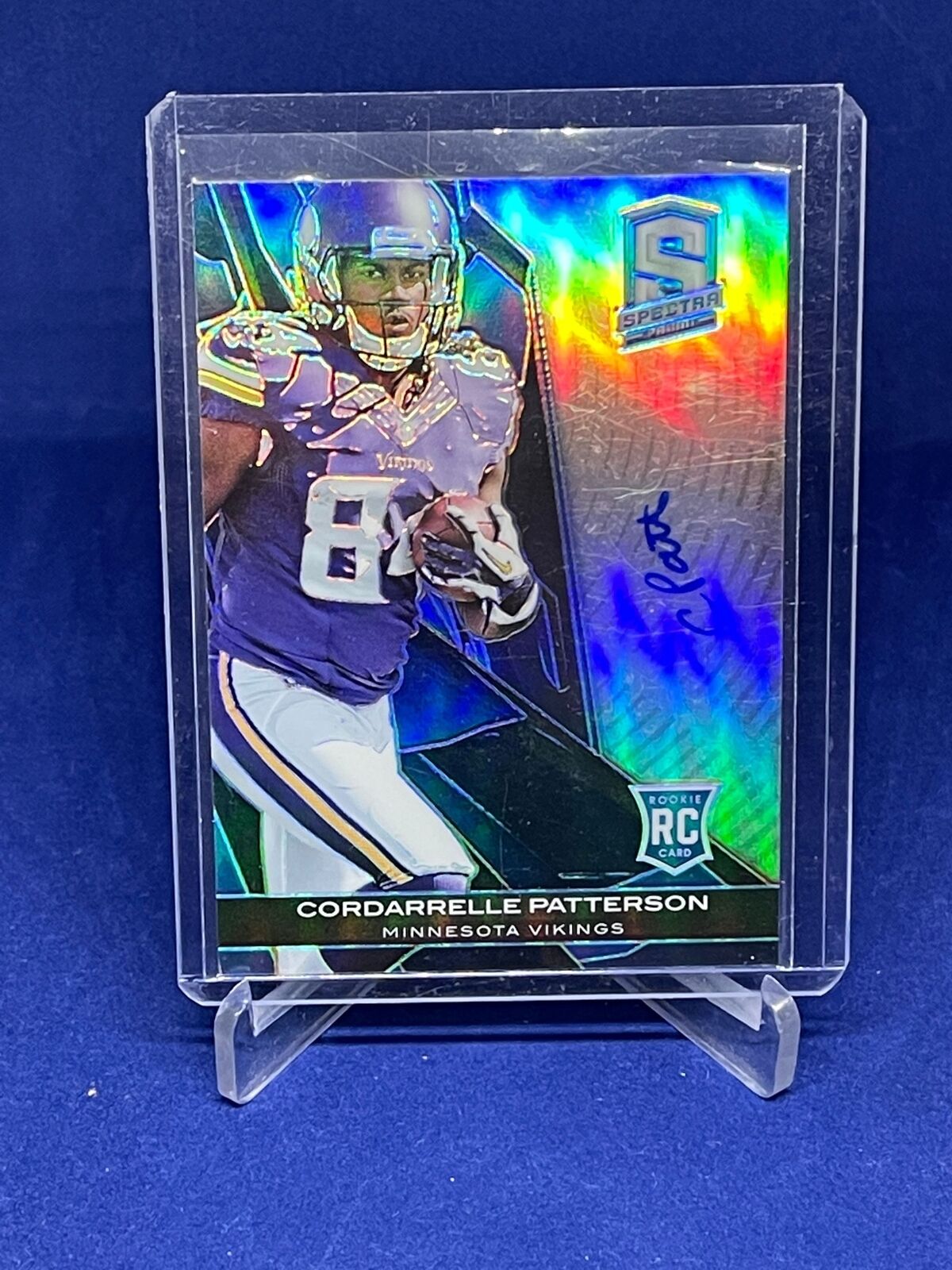 CORDARELLE PATTERSON 2013 PANINI SPECTRA BLUE PRIZM ON CARD AUTO RC #D 9/49
