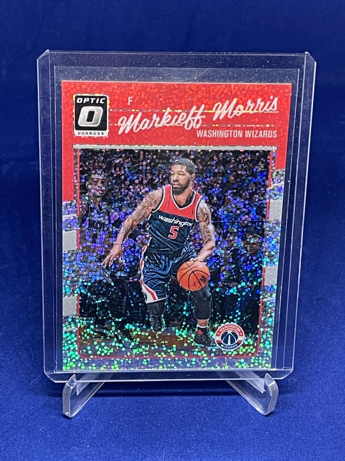 MARKIEFF MORRIS 2016-17 PANINI DONRUSS OPTIC WHITE SPARKLE PRIZM /20 SP #141