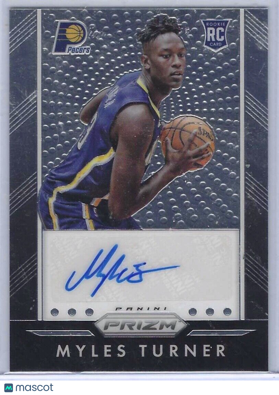 MYLES TURNER 2015-16 PANINI PRIZM ROOKIE AUTO RC #P-MTN