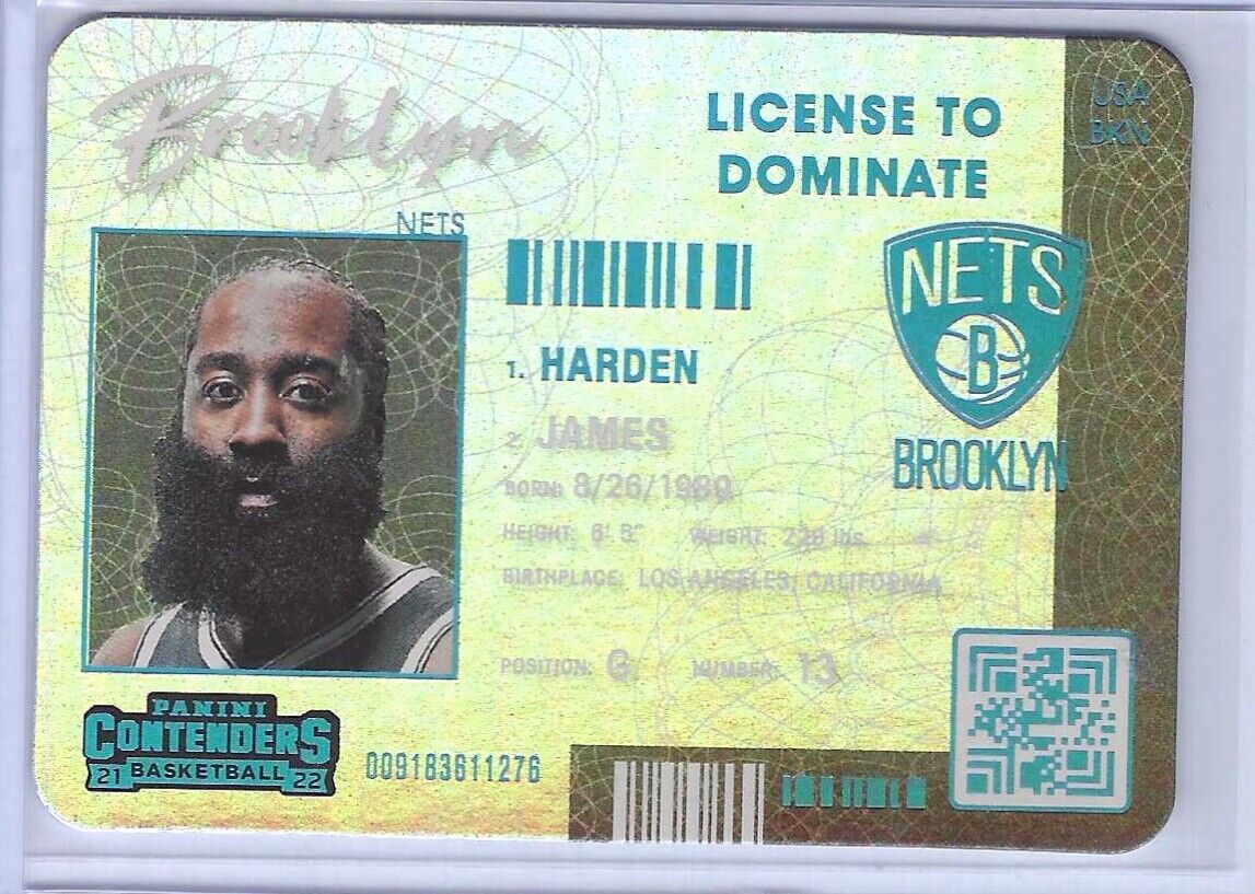 JAMES HARDEN 2021 PANINI CONTENDERS LICENSE TO DOMINATE CASE HIT SSP #27