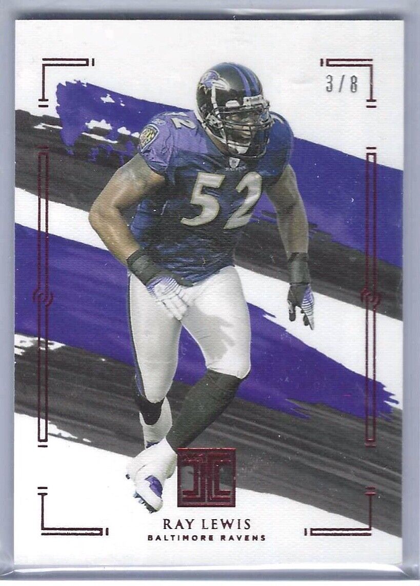 RAY LEWIS 2021 PANINI IMPECCABLE RED FOTL BASE #D 3/8