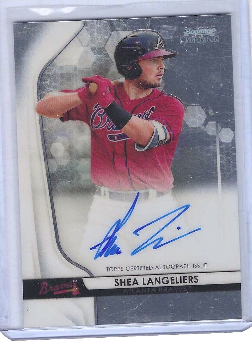 SHEA LANGELIERS 2020 BOWMAN STERLING PROSPECT ON CARD AUTO #BSPA-SL