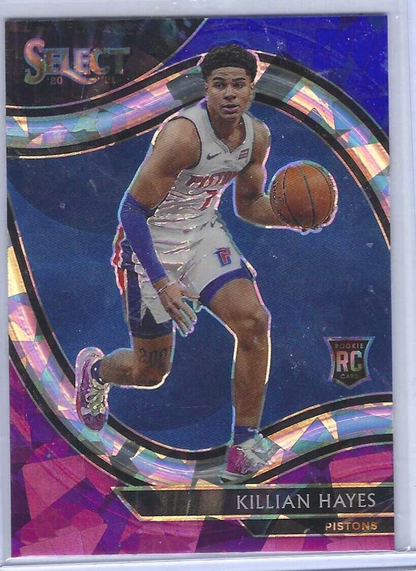 KILLIAN HAYES 2020-21 SELECT TRI COLOR CRACKED ICE COURTSIDE PRIZM ROOKIE RC 294