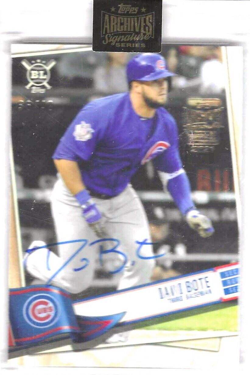 DAVID BOTE 2019 TOPPS ARCHIVES SIGNATURE SERIES ENCASED AUTO #D 36/40