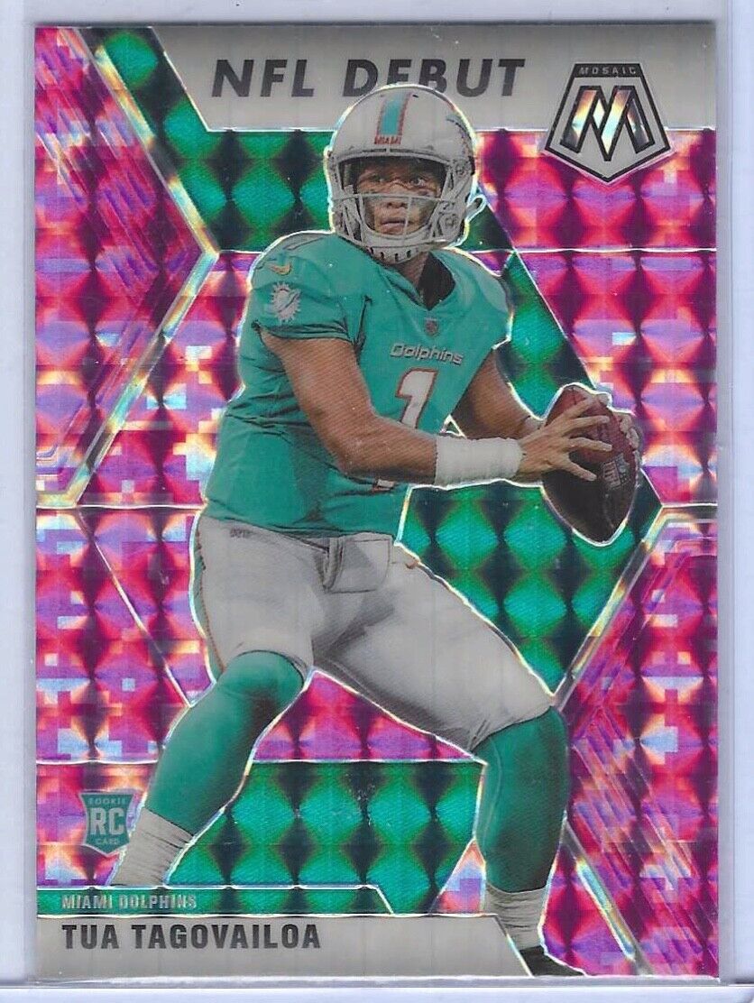 TUA TAGOVAILOA 2020 PANINI MOSAIC PINK CAMO NFL DEBUT RC #262
