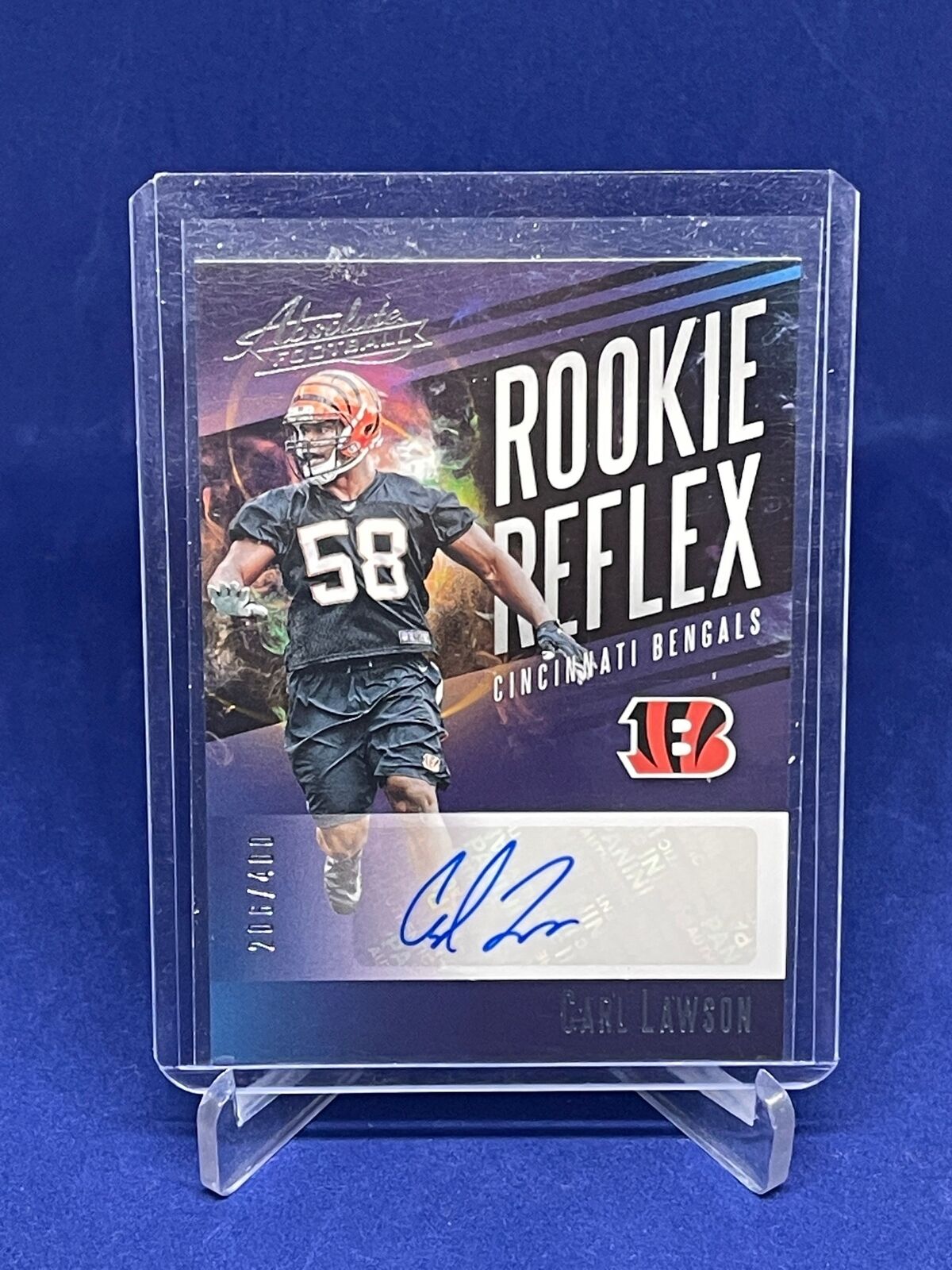 CARL LAWSON 2017 PANINI ABSOLUTE ROOKIE REFLEX AUTO RC #D 206/400