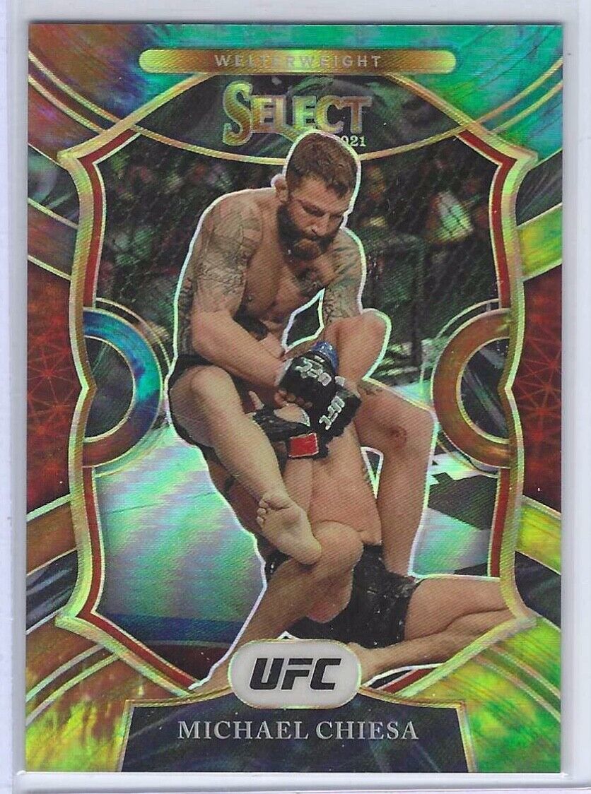 MICHAEL CHIESA 2021 PANINI SELECT UFC CONCOURSE LEVEL TIE DYE PRIZM #D 19/25