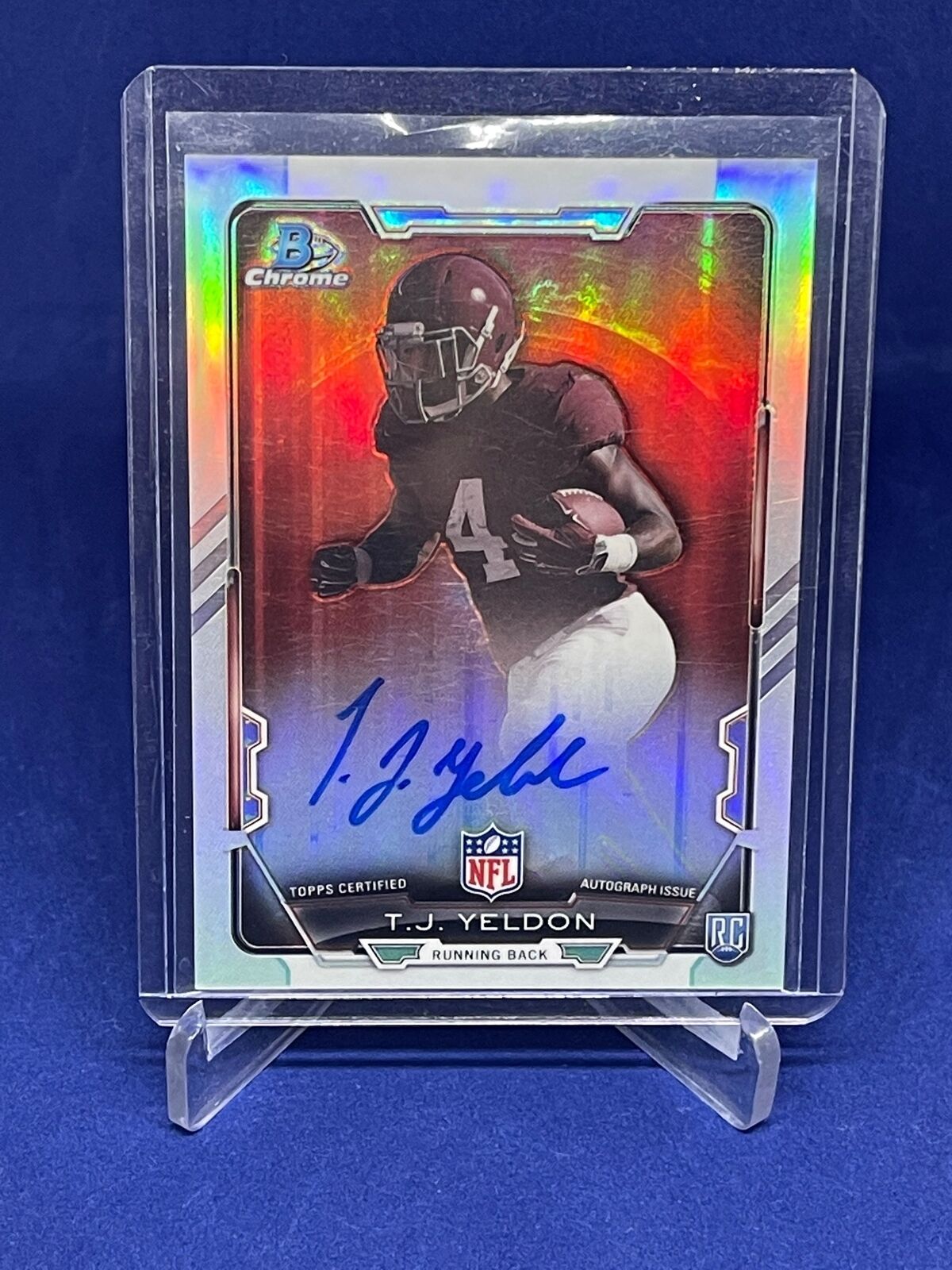 TJ YELDON 2015 BOWMAN CHROME REFRACTOR AUTO ROOKIE RC