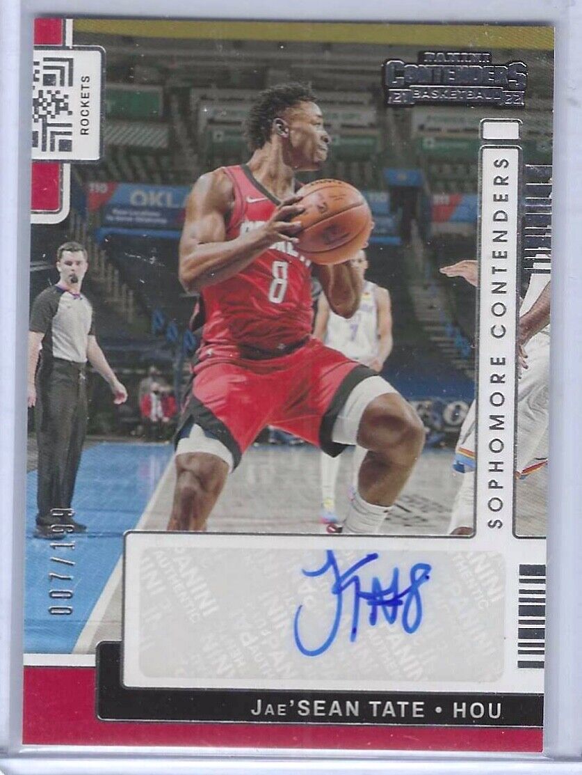 JAE'SEAN TATE 2021-22 PANINI CONTENDERS SOPHOMORE CONTENDERS AUTO #D /199