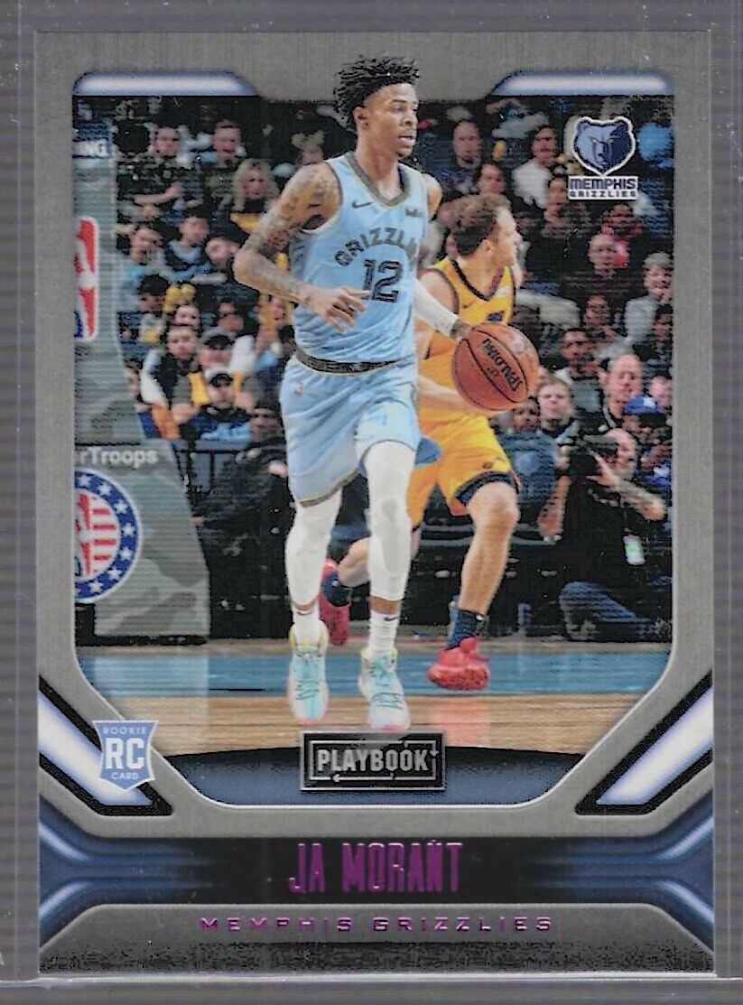 JA MORANT 2019-20 PANINI CHRONICLES PLAYBOOK PINK FOIL ROOKIE RC #168