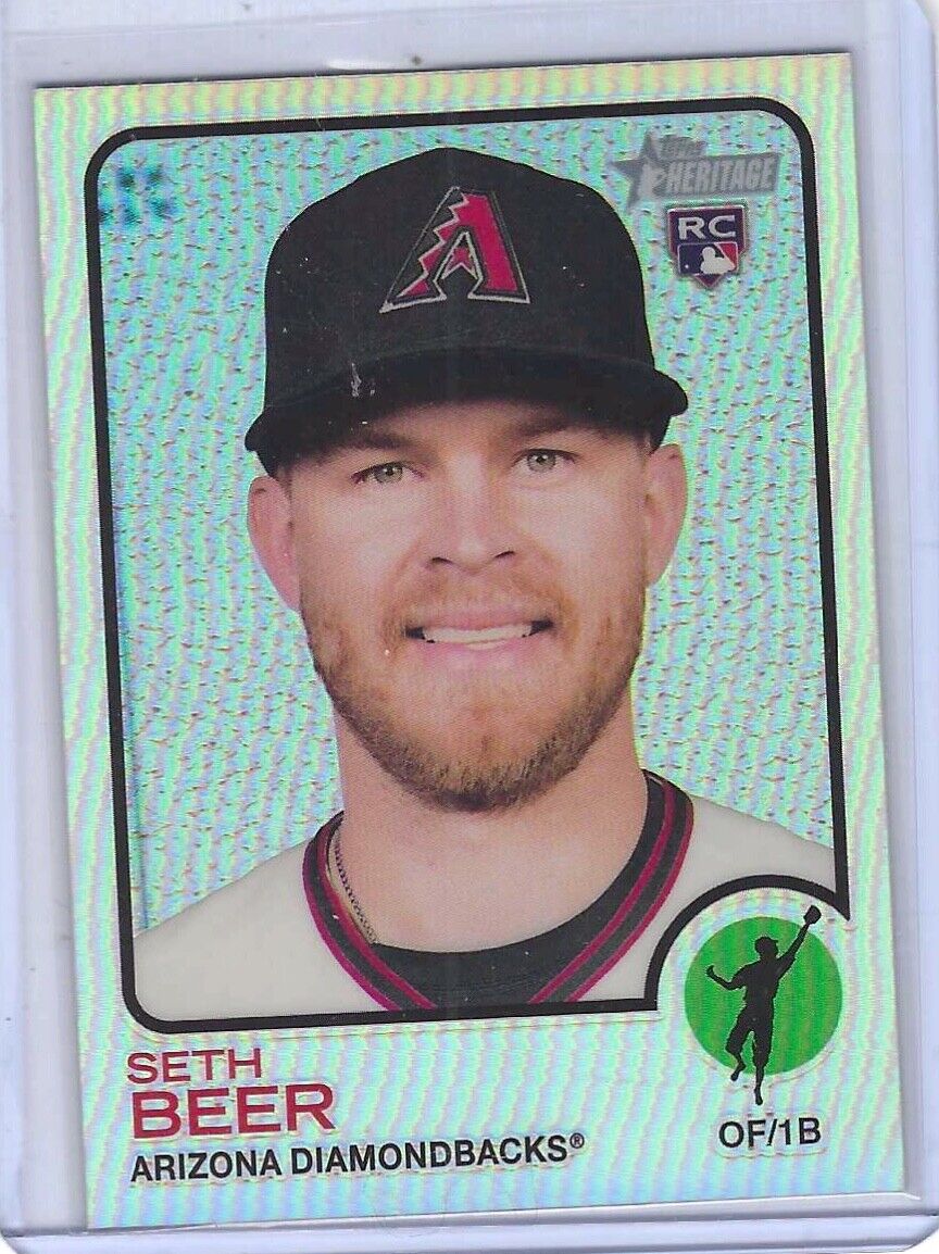 SETH BEER 2022 TOPPS HERITAGE REFRACTOR ROOKIE RC #D 602/673