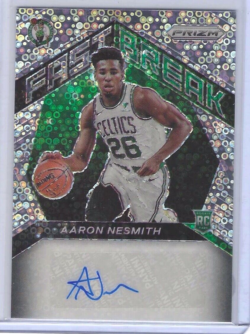 AARON NESMITH 2020-21 PANINI PRIZM FAST BREAK SILVER DISCO PRIZM AUTO RC #FR-ANS
