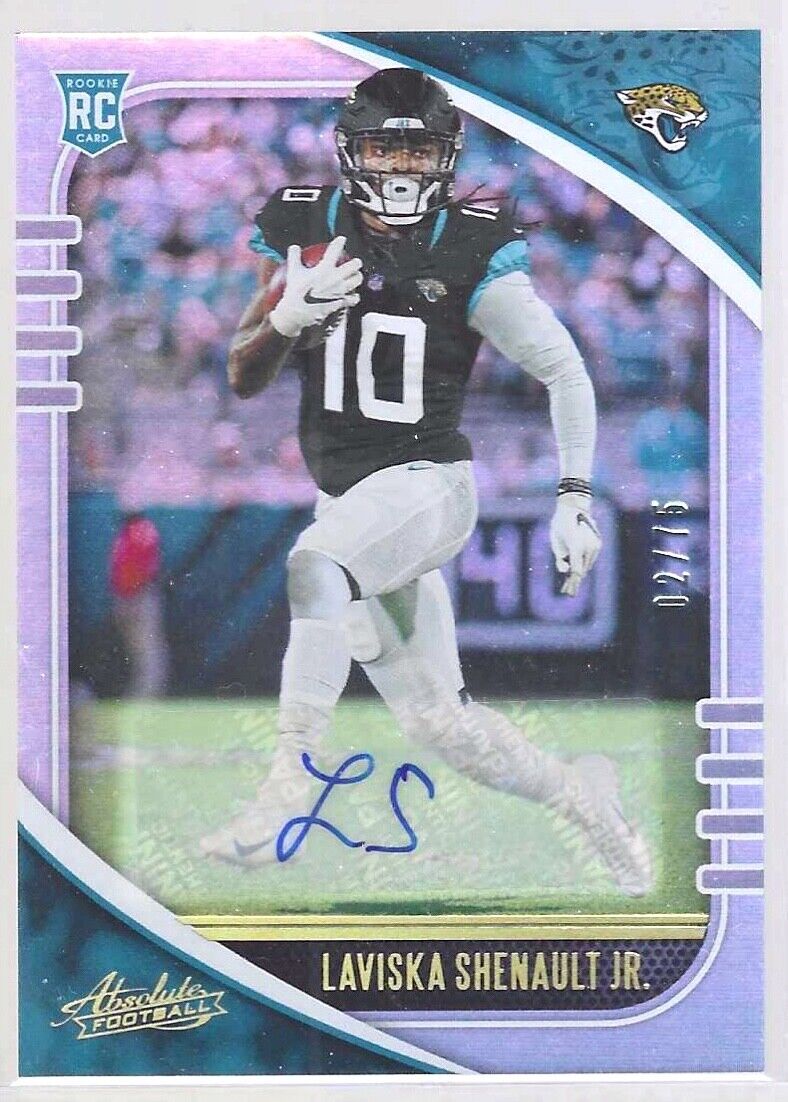 LAVISKA SHENAULT JR 2020 PANINI ABSOLUTE SILVER SPECTRUM ROOKIE AUTO RC #D 02/75