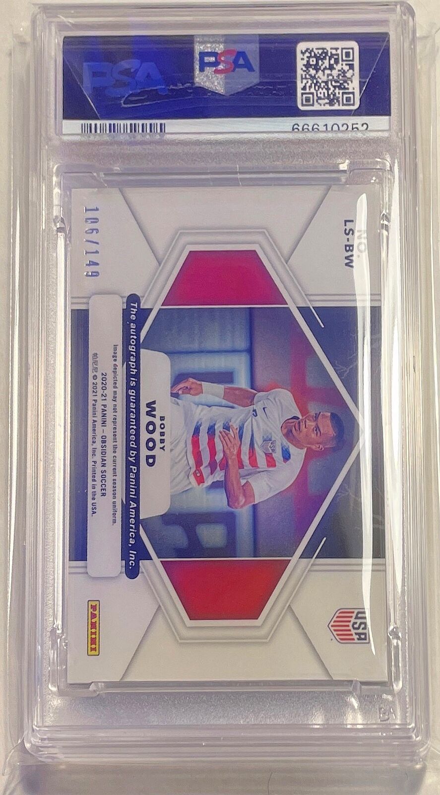 BOBBY WOOD 2020-21 OBSIDIAN LIGHTNING STRIKE AUTO #D /149 PSA 10 GEM MINT POP 3
