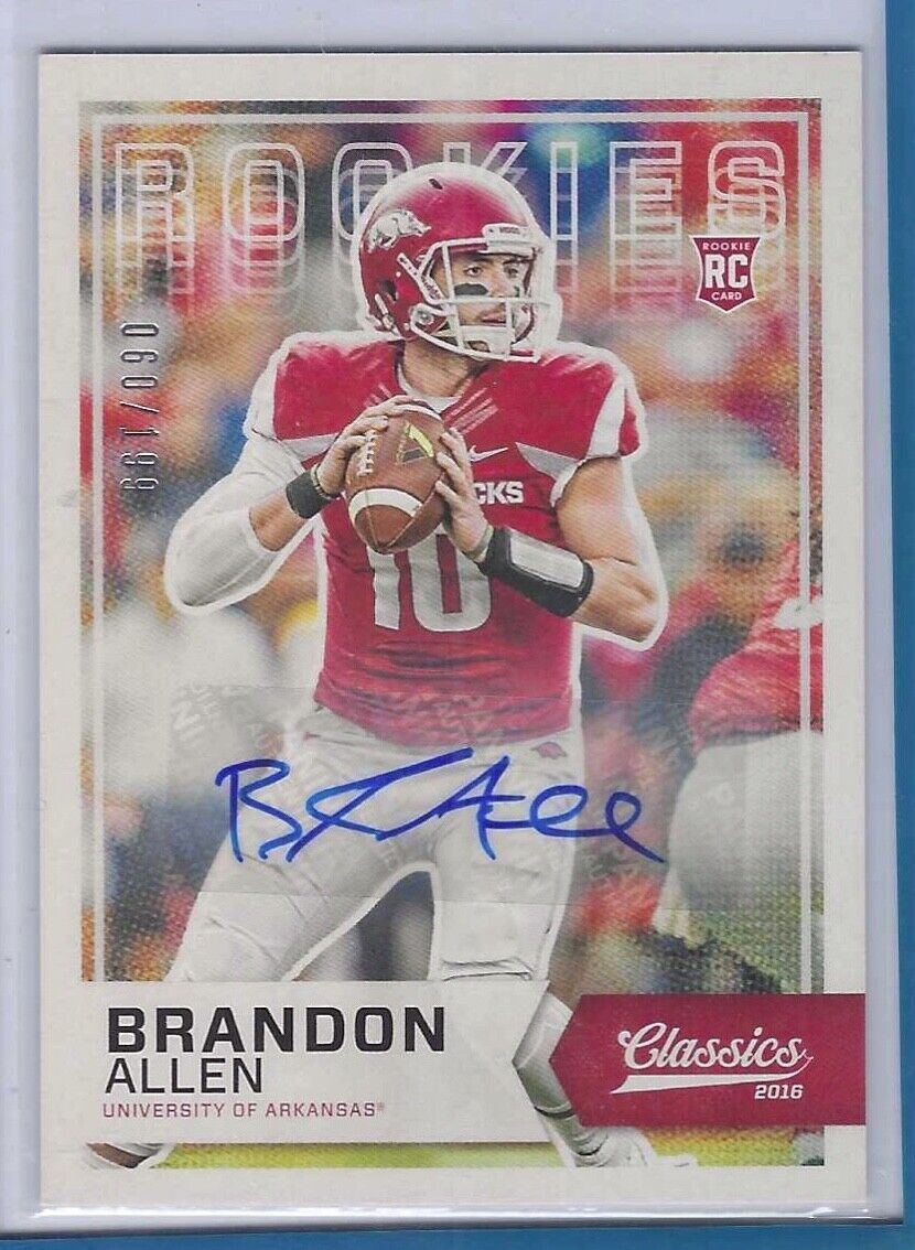 BRANDON ALLEN 2016 PANINI CLASSICS ROOKIE AUTO RC #D /199