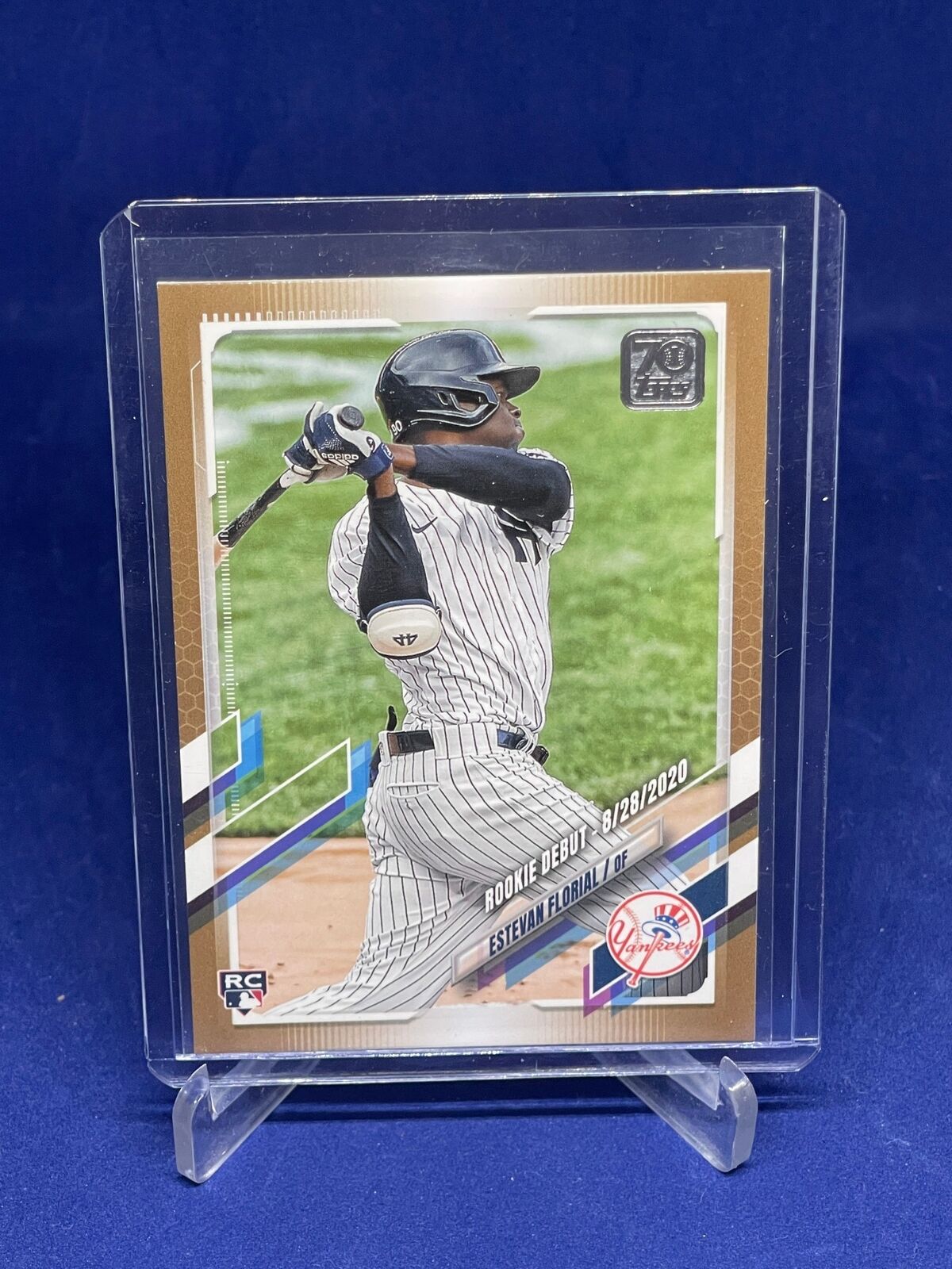 ESTEVAN FLORIAL 2021 TOPPS UPDATE SERIES GOLD ROOKIE RC #D 1598/2021