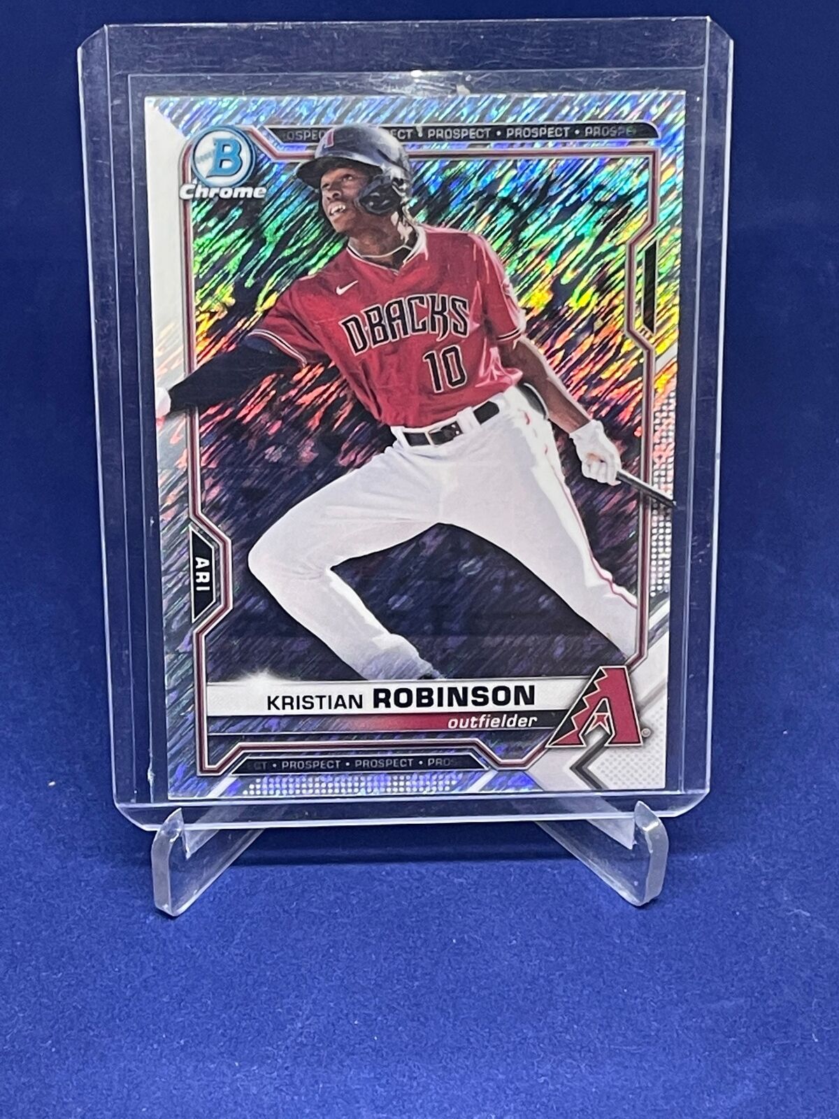 KRISTIAN ROBINSON 2021 BOWMAN CHROME PROSPECTS SHIMMER REFRACTOR PROSPECT