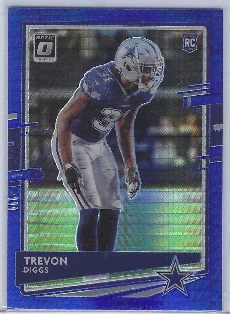 TREVON DIGGS 2020 PANINI DONRUSS OPTIC BLUE HYPER HOLO RC #110