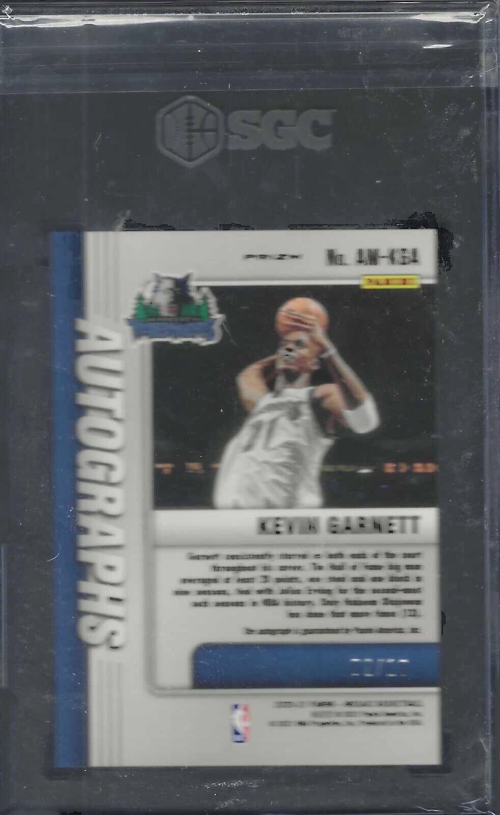 KEVIN GARNETT 2020-21 PANINI MOSAIC GOLD PRIZM AUTO /10 SGC 10 w/ 10 AU POP 1/1
