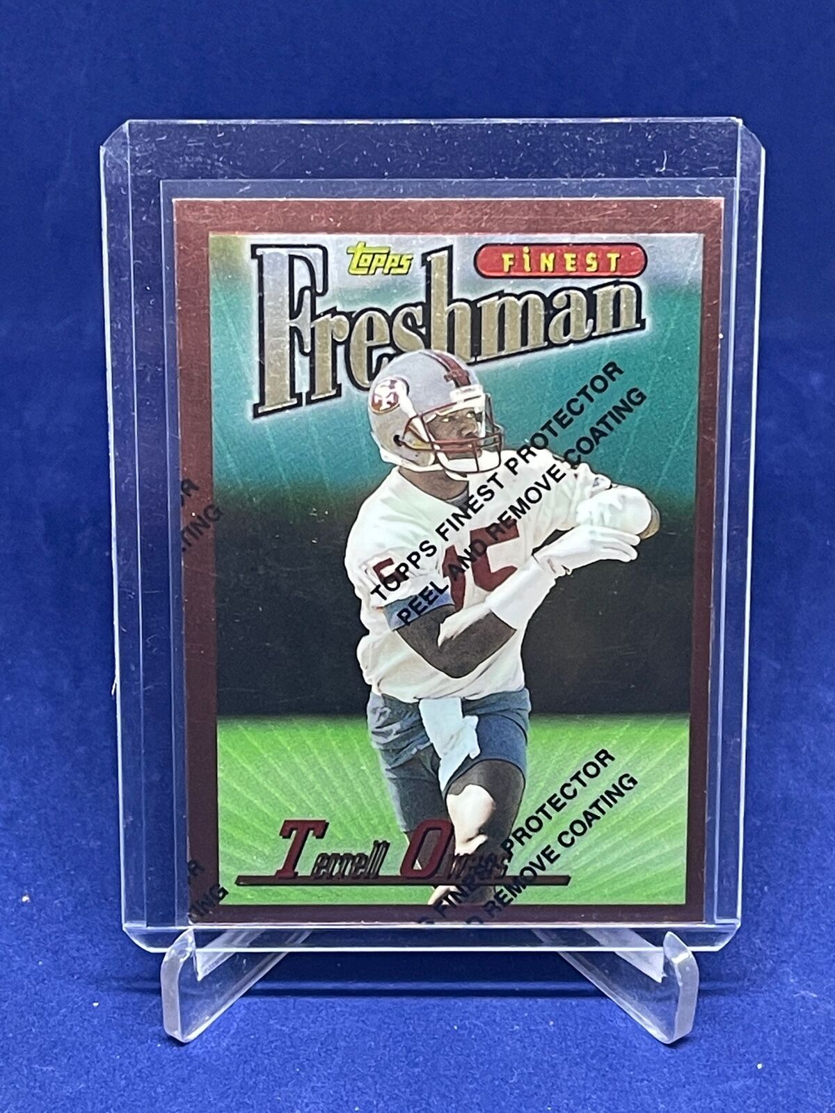 TERRELL OWENS 1996 TOPPS FINEST ROOKIE WITH COATING RC #338