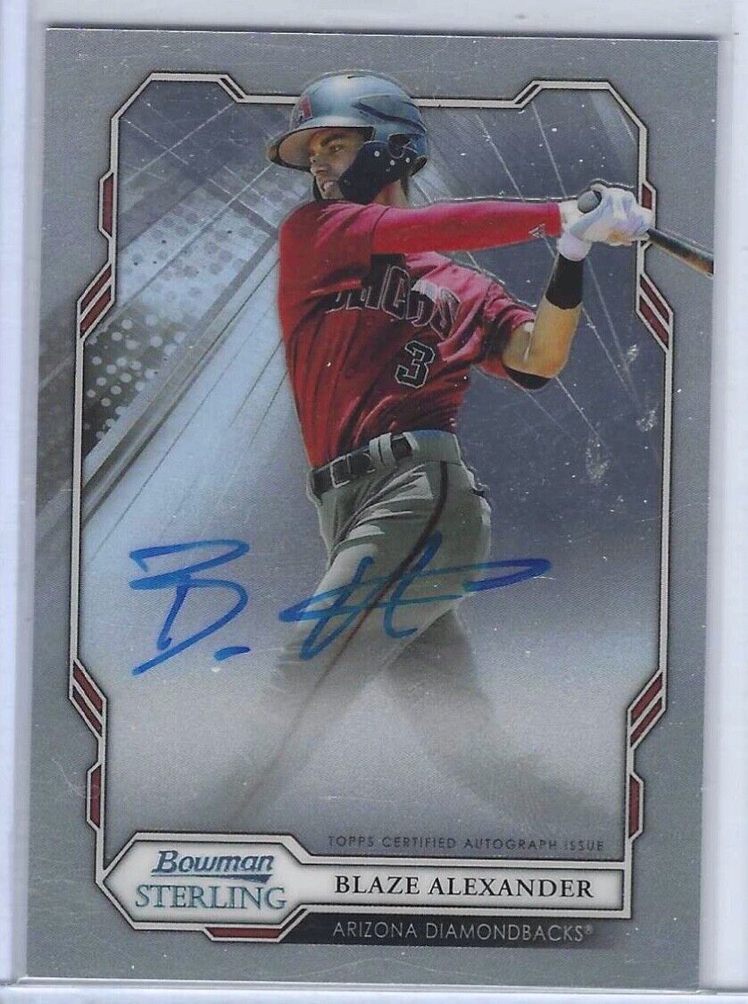 BLAZE ALEXANDER 2019 TOPPS BOWMAN STERLING PROSPECT ON CARD AUTO #BSPA-BA