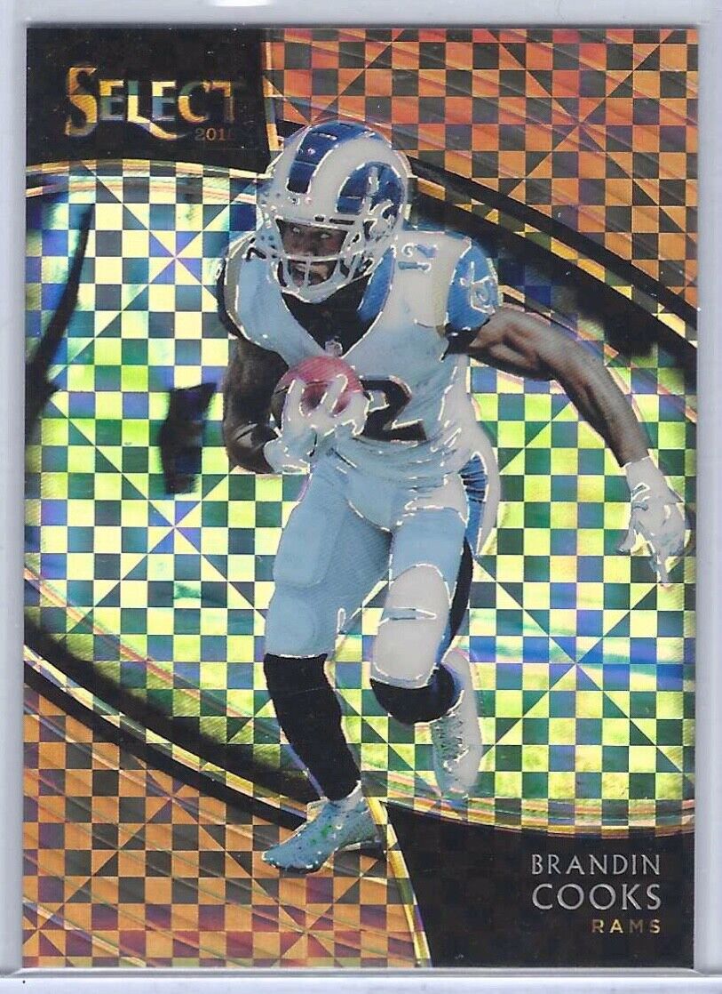 BRANDIN COOKS 2018 PANINI SELECT FIELD LEVEL BRONZE CHECKERBOARD PRIZM #D 10/75