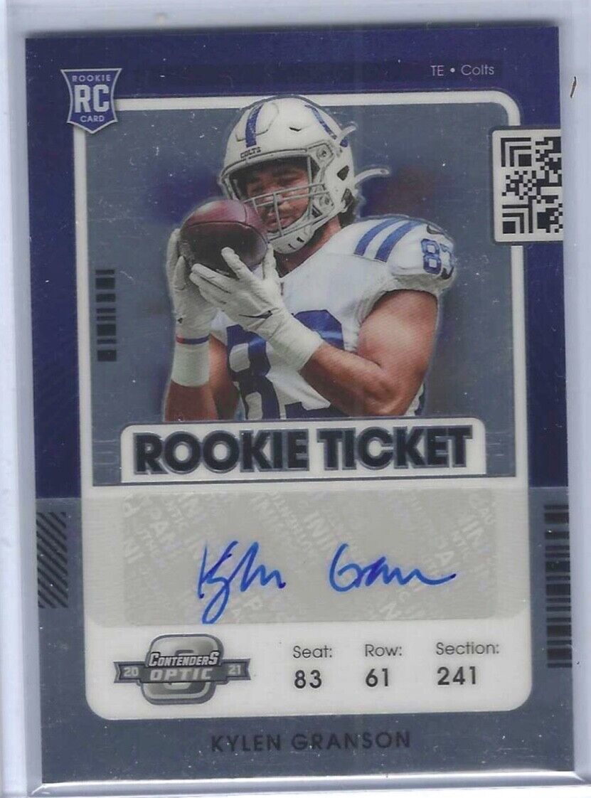 KYLEN GRANSON 2021 PANINI CONTENDERS OPTIC ROOKIE TICKET AUTO RC #178