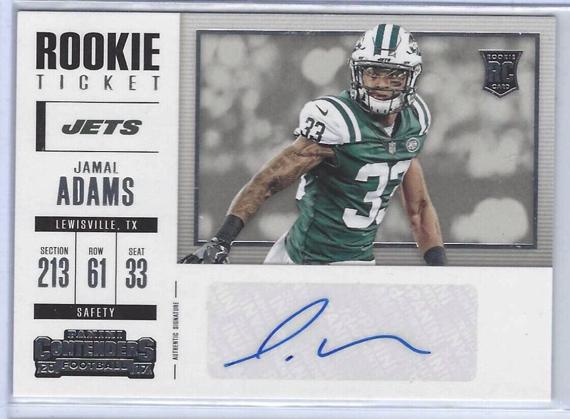 JAMAL ADAMS 2017 PANINI CONTENDERS ROOKIE TICKET VARIATION AUTO RC #254