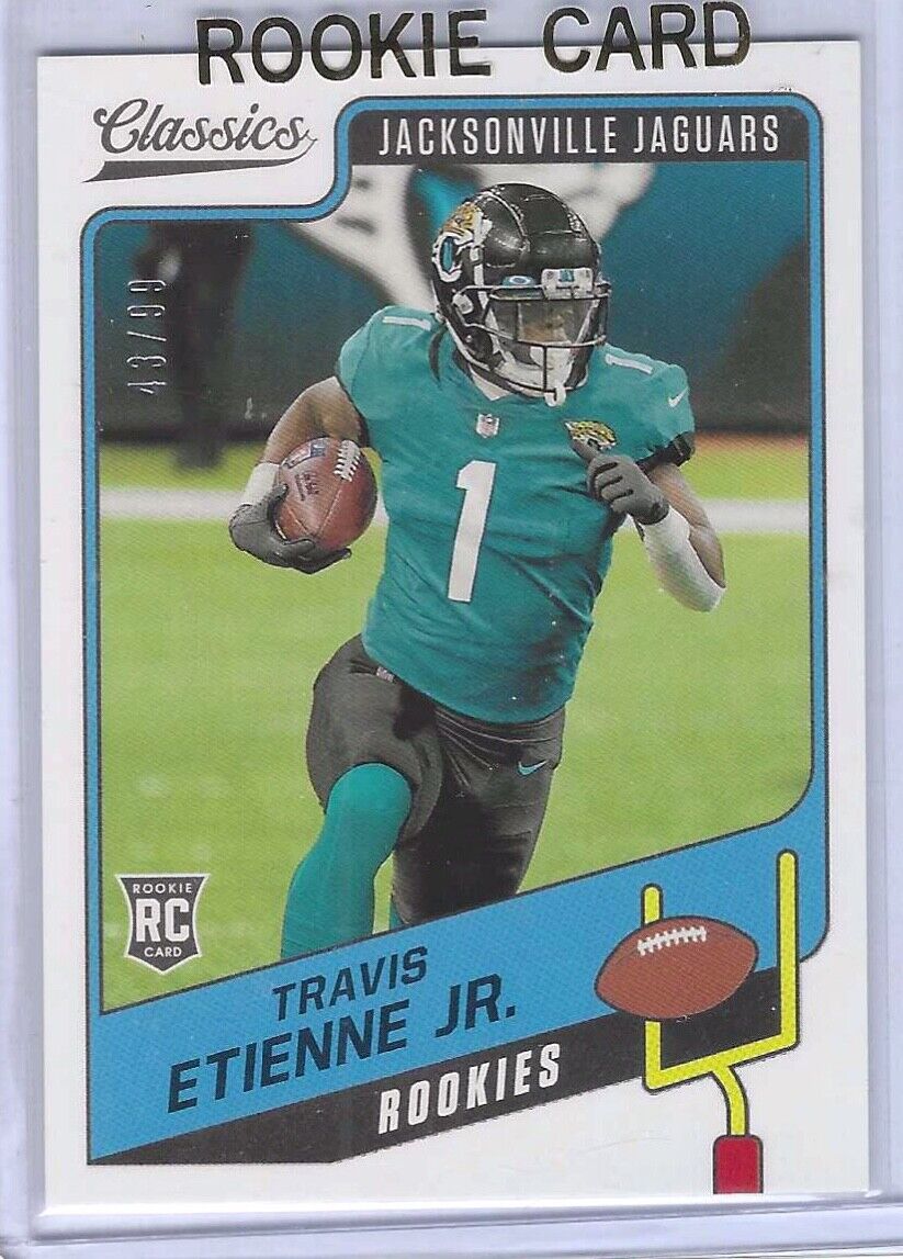 TRAVIS ETIENNE JR 2021 PANINI CLASSICS RED BACK ROOKIE RC #D 43/99
