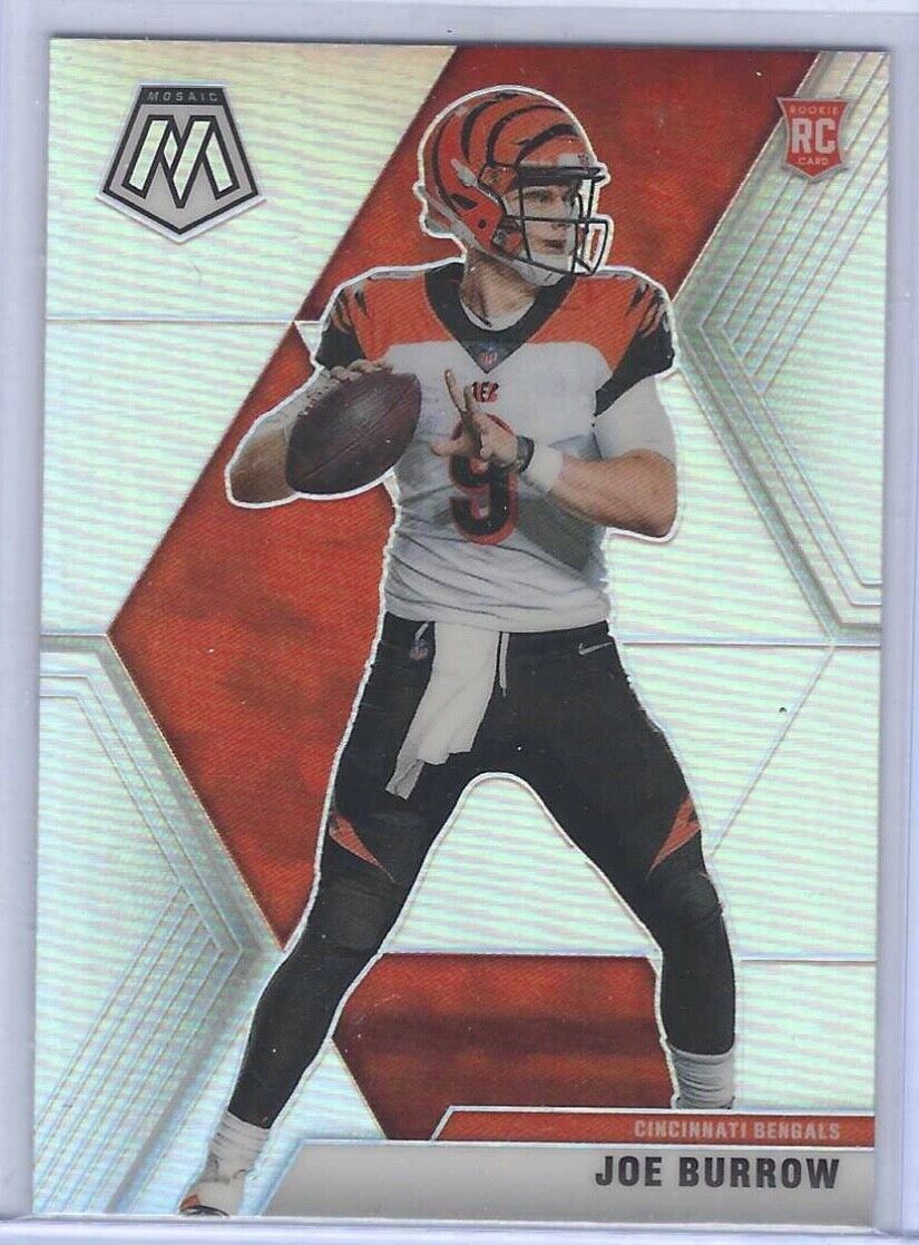 JOE BURROW 2020 PANINI MOSAIC FOOTBALL SILVER PRIZM RC #201