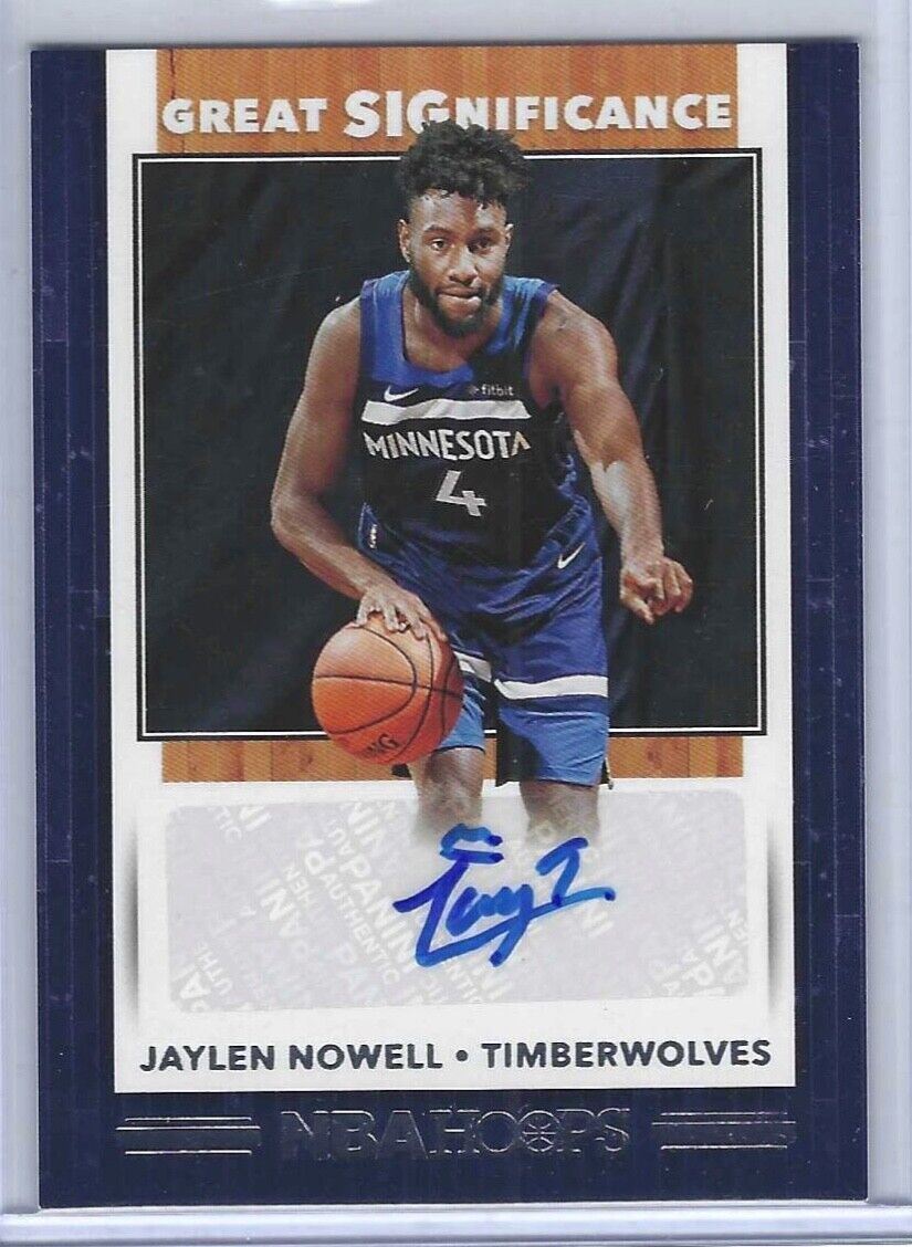 JAYLEN NOWELL 2019-20 PANINI NBA HOOPS GREAT SIGNIFICANCE ROOKIE AUTO RC #GS-JNW