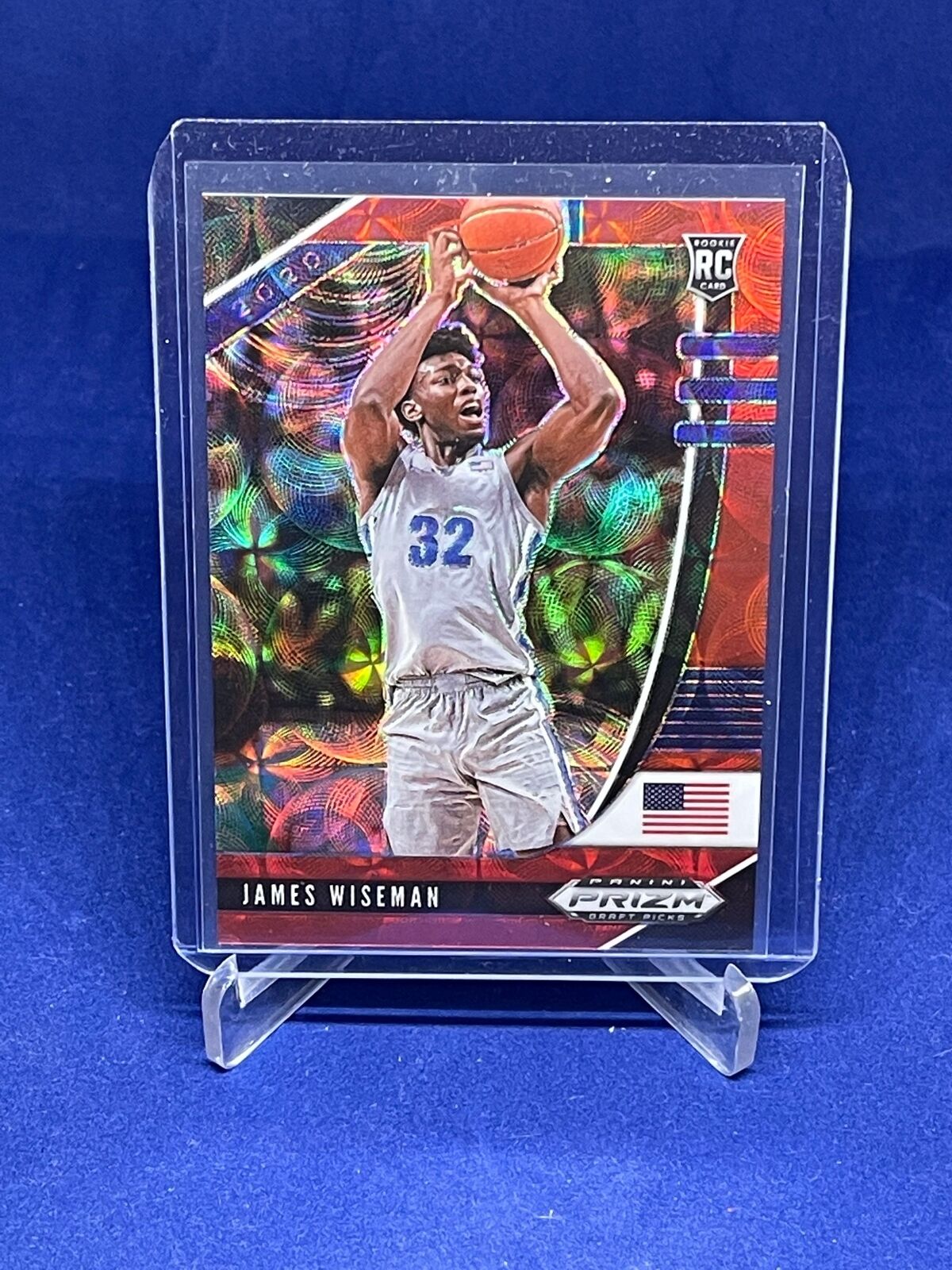 JAMES WISEMAN 2020 PANINI PRIZM DRAFT PICKS RED SCOPE CHOICE ROOKIE RC #D 36/88