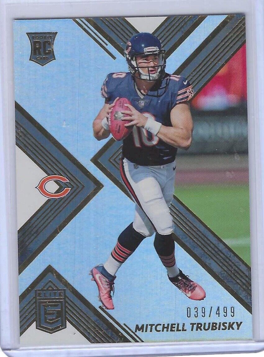 MITCHELL TRUBISKY 2017 PANINI DONRUSS ELITE SILVER FOIL RC #D 039/499