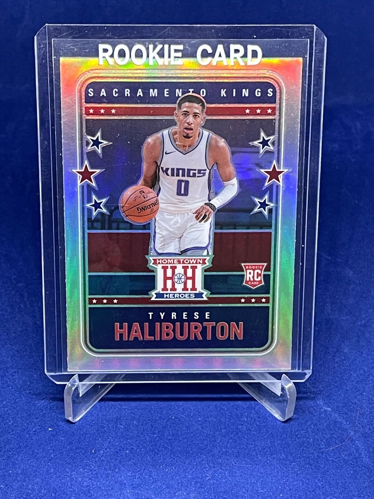 TYRESE HALIBURTON 2020-21 PANINI CHRONICLES HOMETOWN HEROES SILVER PRIZM RC #556