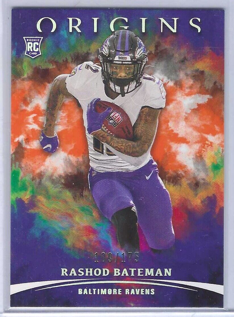 RASHOD BATEMAN 2021 PANINI ORIGINS ORANGE ROOKIE RC #D 109/175