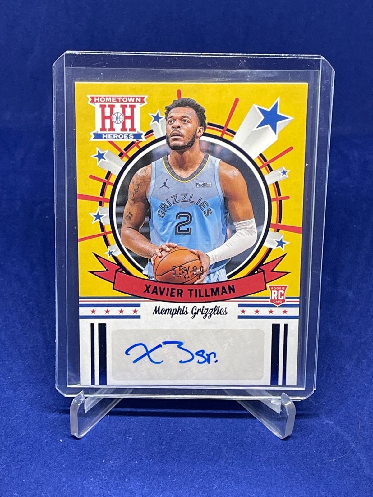 XAVIER TILLMAN 2020-21 PANINI CHRONICLES HOMETOWN HEROES AUTO RC #D 55/99