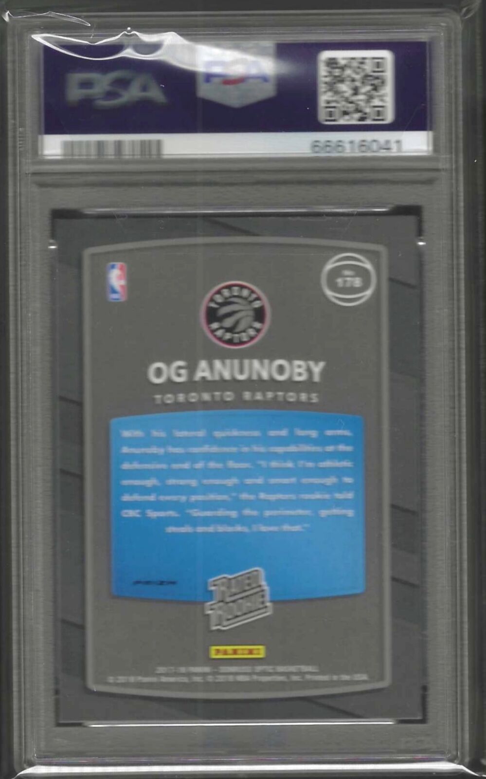 OG ANUNOBY 2017-18 PANINI DONRUSS OPTIC HOLO ROOKIE RC #178 PSA 10 GEM MINT